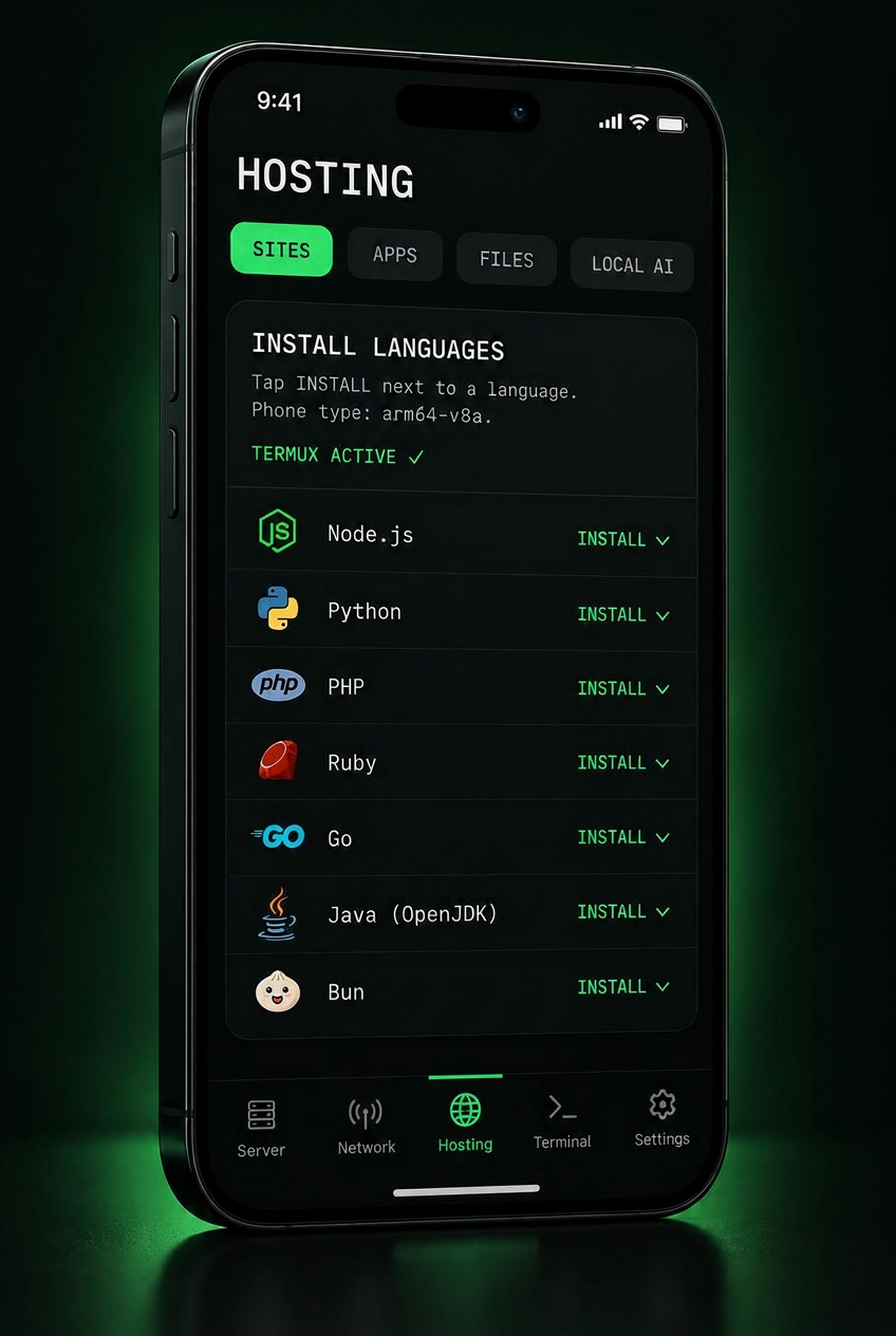 Kyanja app — Hosting